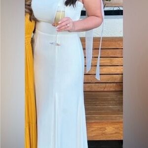 Reformation Kairo Midi Dress in Ivory